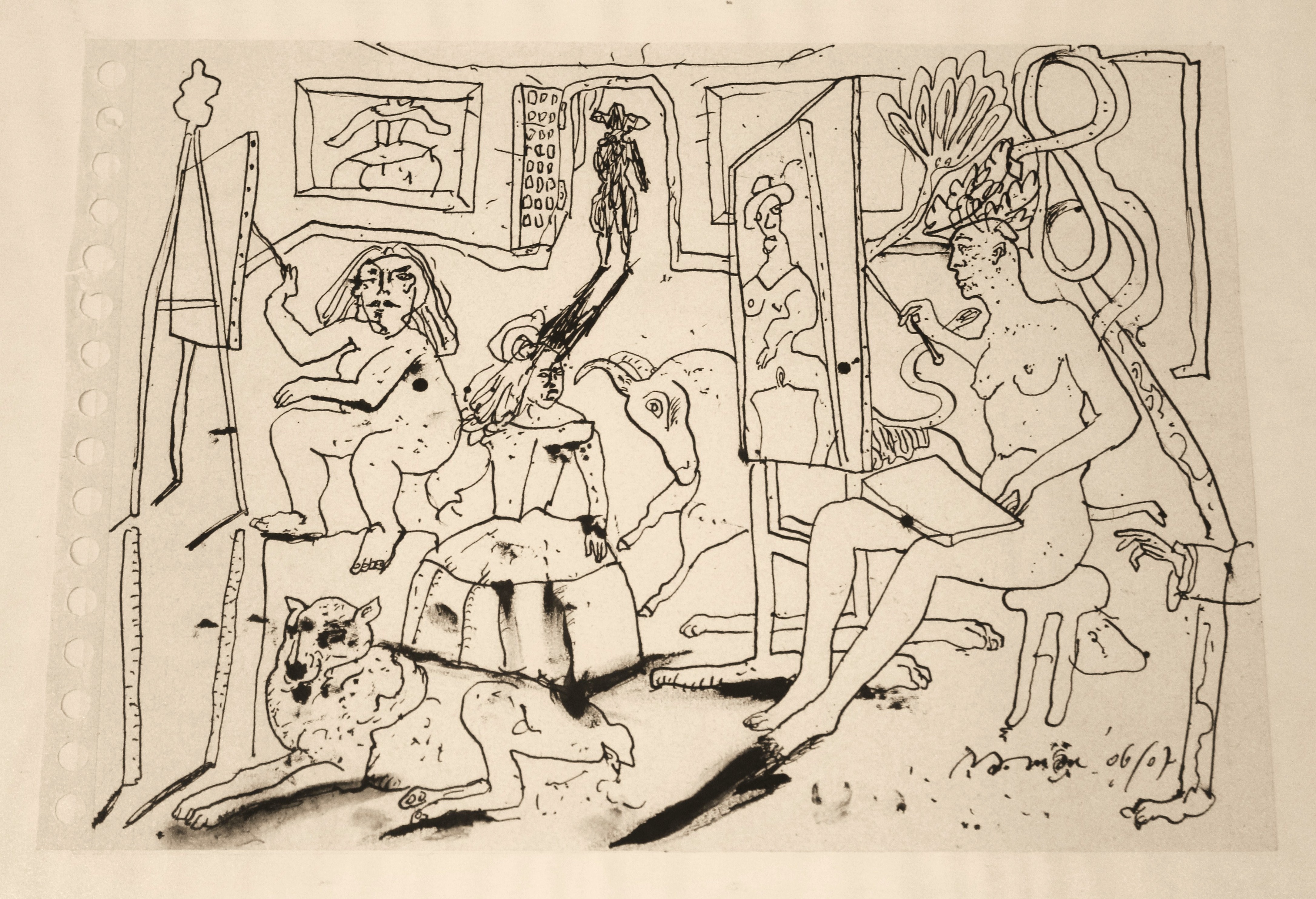 drawing, painters studio