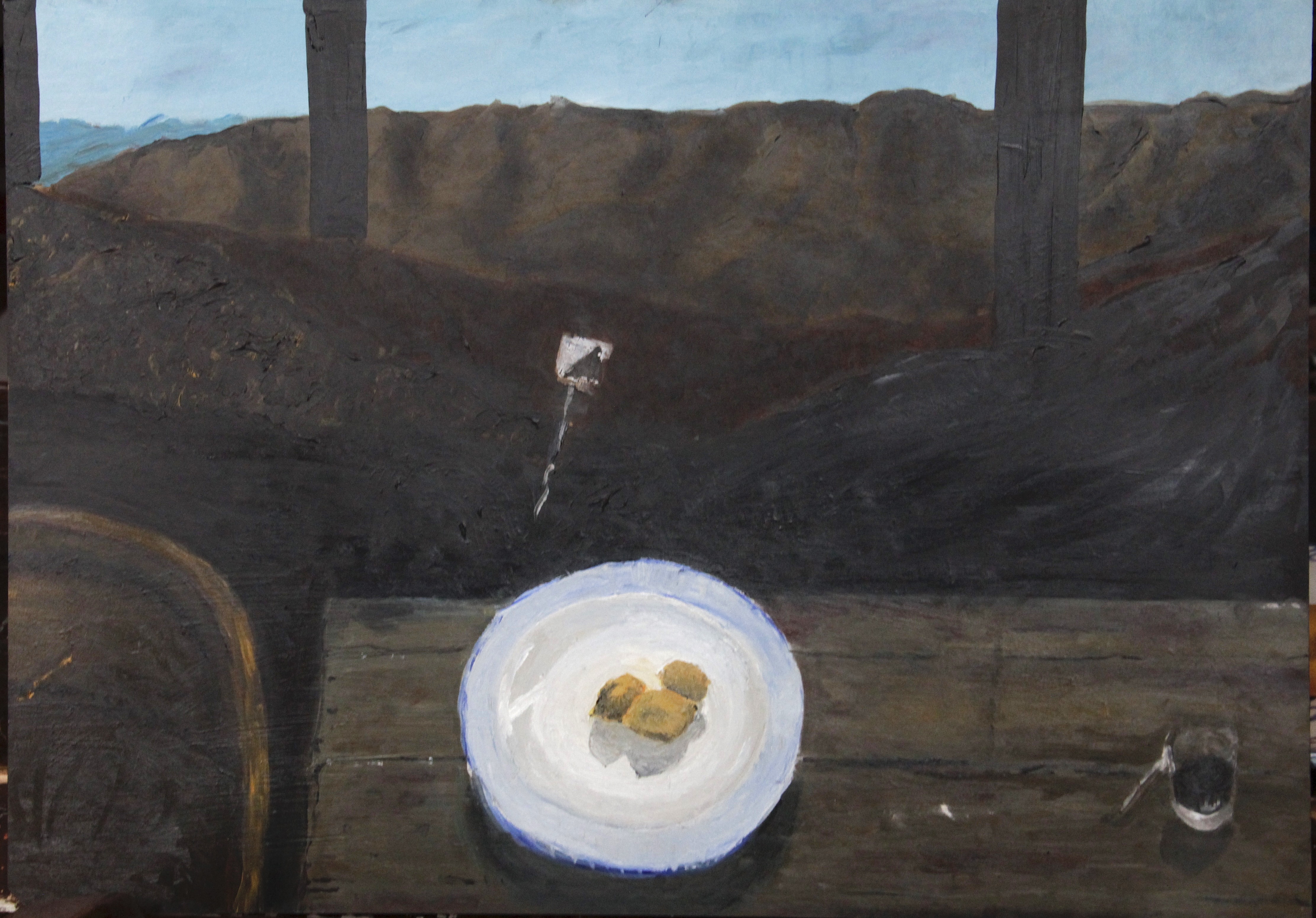 _schilderij salva bergen en tafel